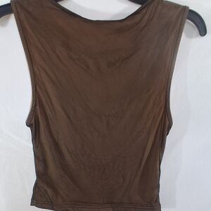 Brown Sleeveless Women's Top